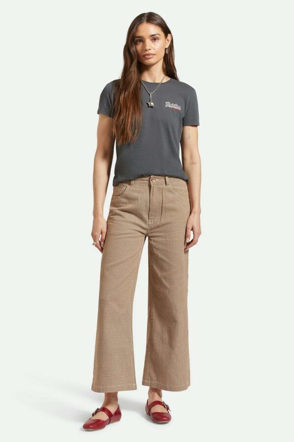 Margo Cropped 5-Pocket Pant - Whitecap/Pine Houndstooth - Image 4